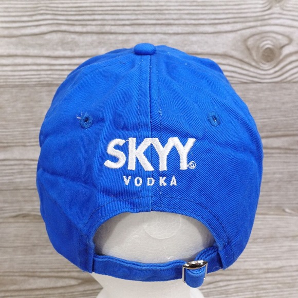 SKYY VODKA PROMO BLUE ADJUSTABLE STRAPBACK BASEBALL HAT CAP - Picture 5 of 9